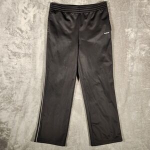 Reebok Track Pants Boys Size L 14-16 Black Good Side Stripe Athletic Joggers